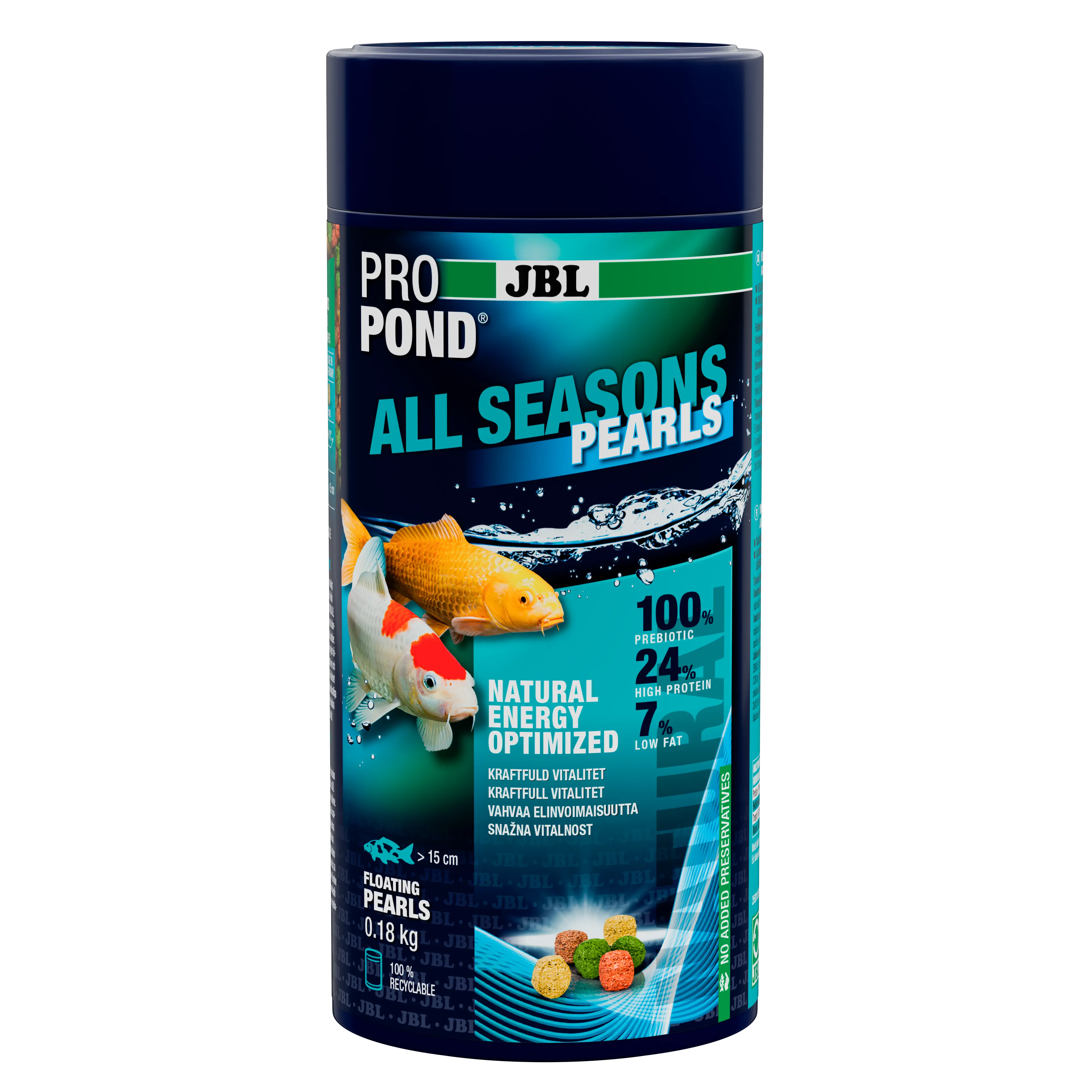 Provides a balanced feed mix for healthy pond fish in all seasons (at water temperatures of 10–25 °C).