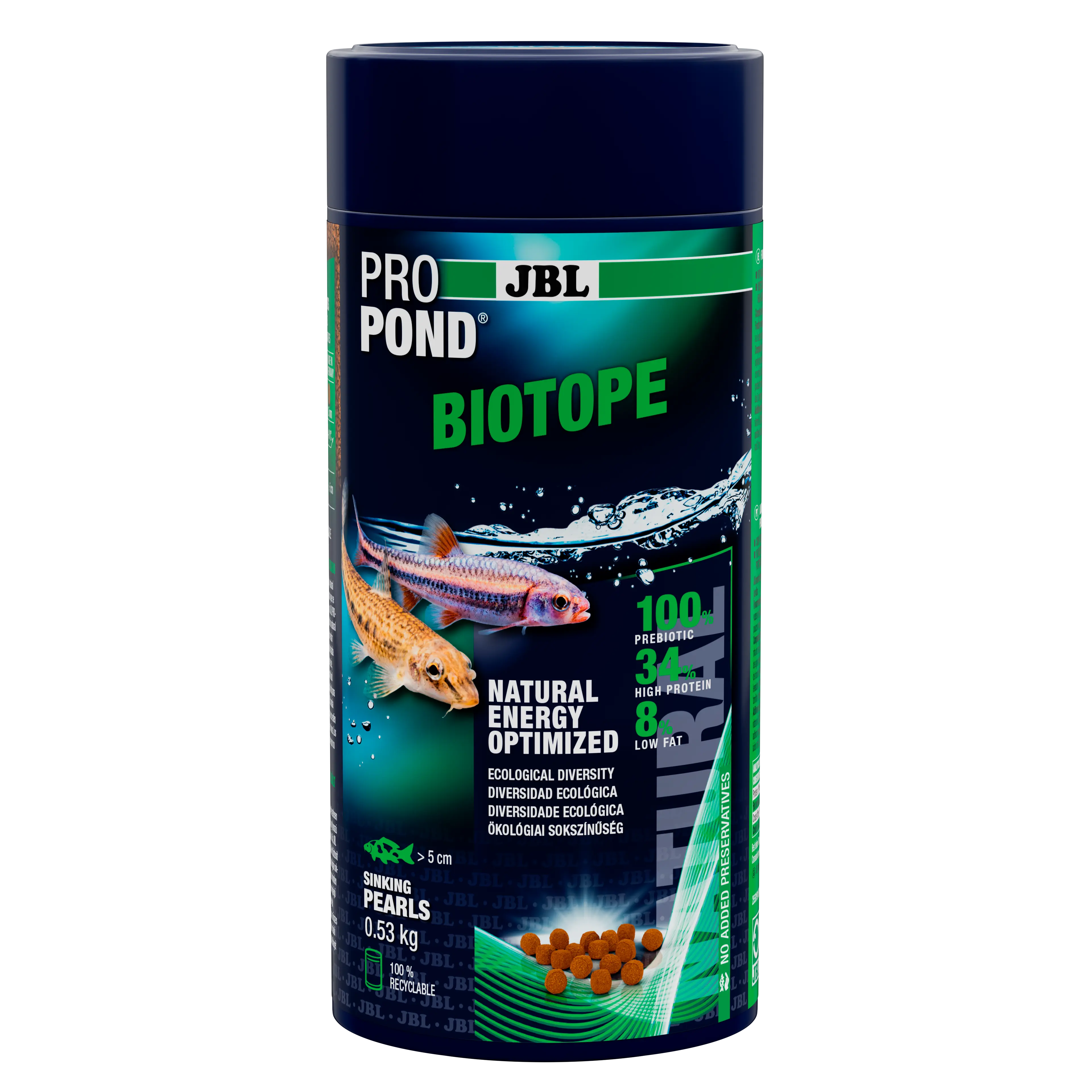 Appropriate nutrition for all small, native biotope fish (at a water temperature of 10-30 °C)