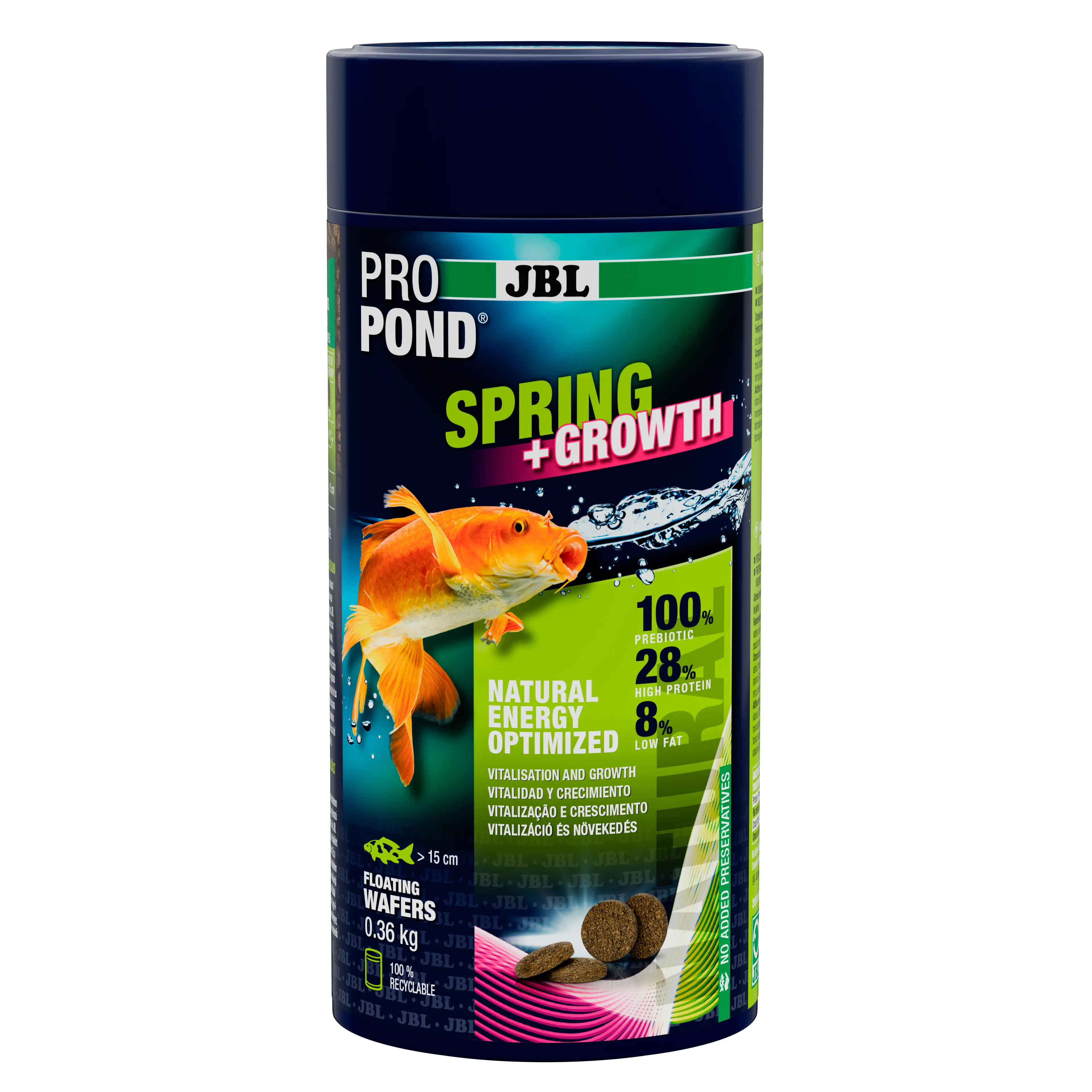 Rebuilds strength after winter rest and promotes growth (at a water temperature of 10–20 °C)
